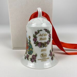 VTG Hutschenreuther Auf der Heide 1993 Germany Porcelain Christmas Bell Ornament